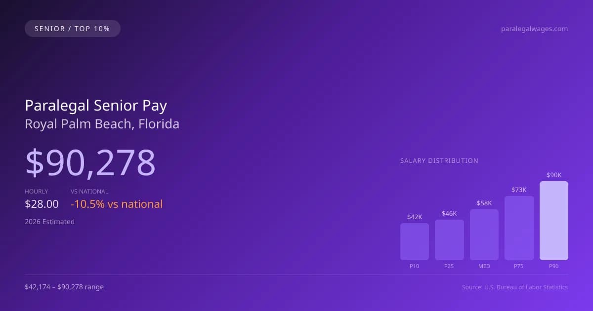 Paralegal Senior Salary in Royal Palm Beach, FL — 2026 est., based on 2025 BLS